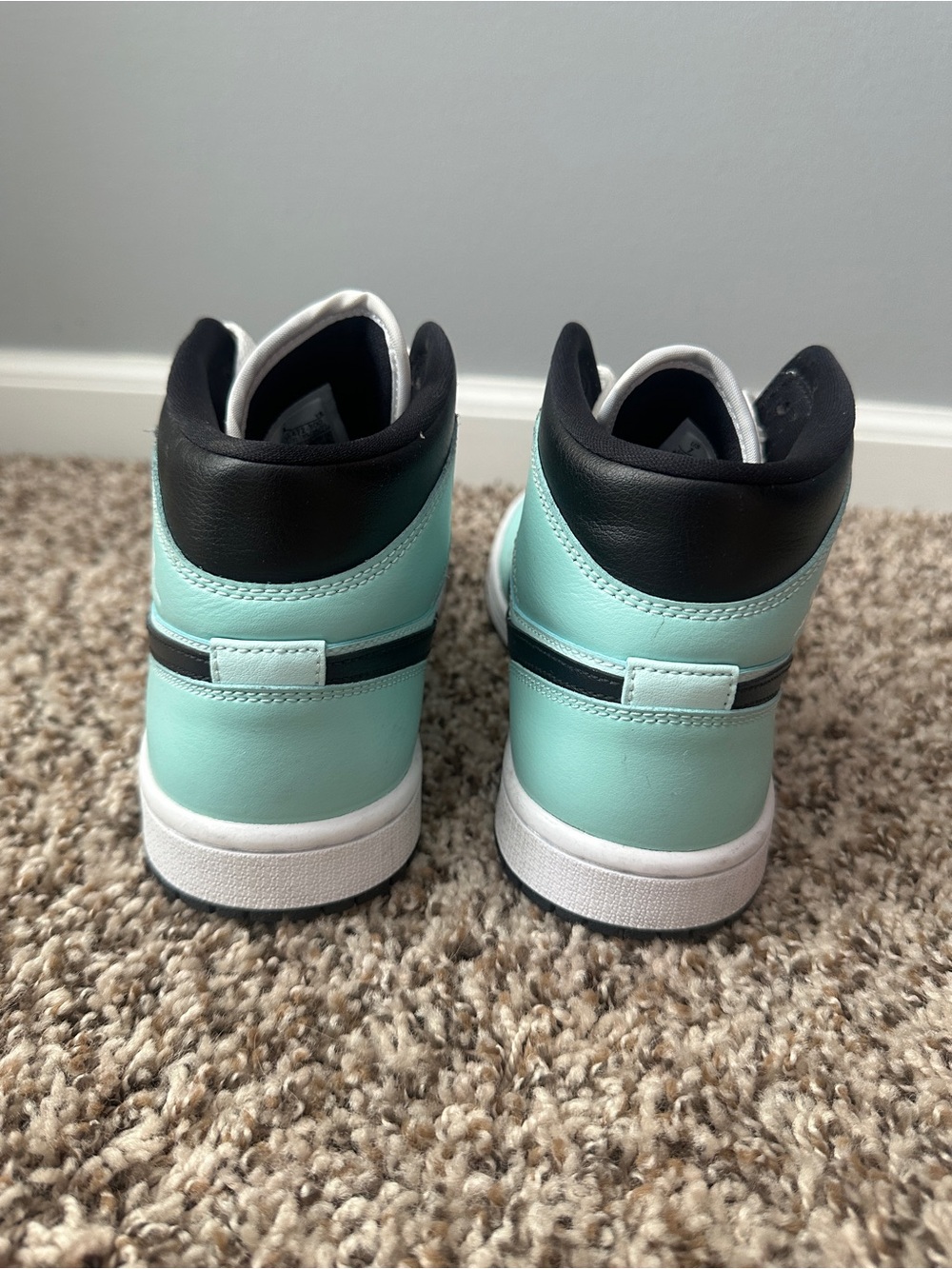 Jordan Mid Sneakers Light Dew/Teal Tint/White/Black - Picture 3 of 5
